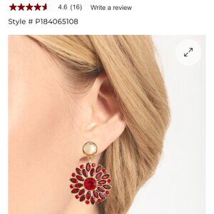 Talbot's Red Holiday Starburst Post Earrings
